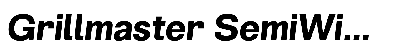 Grillmaster SemiWide Extra Bold Italic